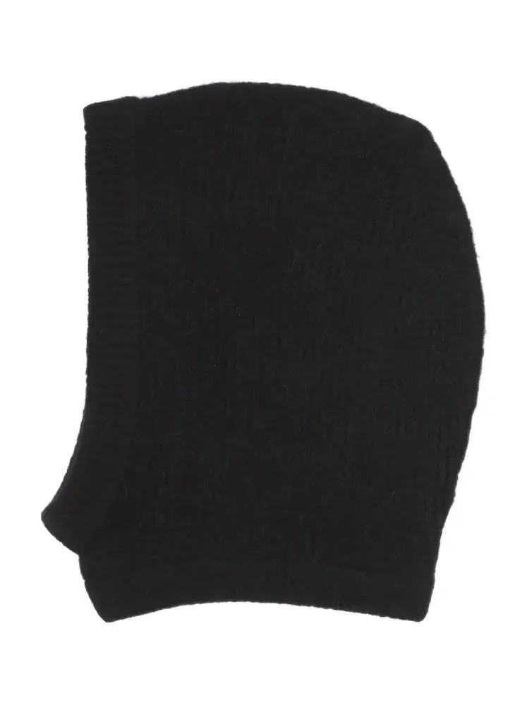 Alpaca and wool-blend hood