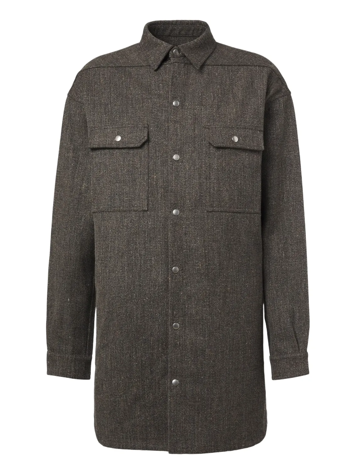 Oversized wool and linen-blend overshirt Oversized wool and linen-blend overshirt