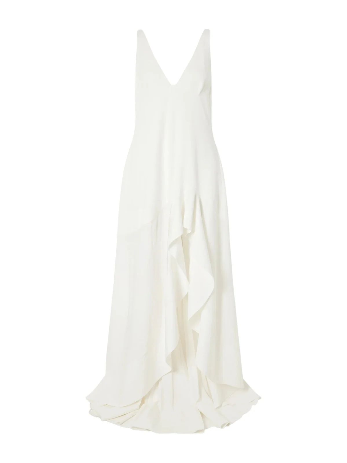 Asymmetric Ruffled Crepe Maxi Dress Asymmetric Ruffled Crepe Maxi Dress