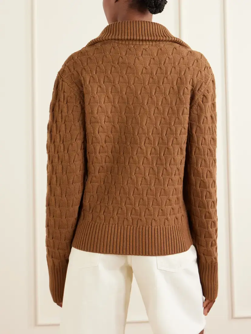Wales Bonner Acoustic Knitted Wool Half-zip Turtleneck Sweater | Thumbnail 3