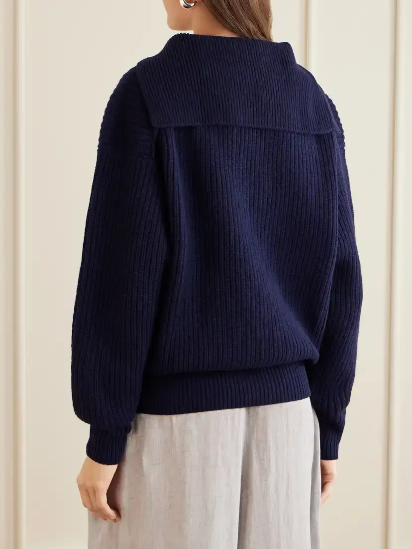 Stella McCartney Ribbed-knit Cashmere And Wool-blend Turtleneck Sweater | Thumbnail 3 Stella McCartney Ribbed-knit Cashmere And Wool-blend Turtleneck Sweater | Thumbnail 3