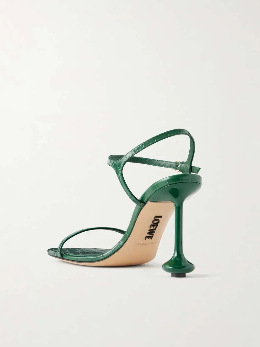 Loewe Toy 90 Croc-effect Leather Sandals | Thumbnail 3 Loewe Toy 90 Croc-effect Leather Sandals | Thumbnail 3