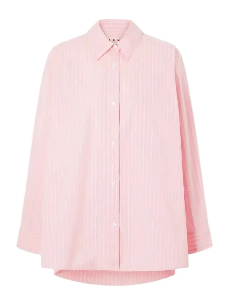 Marni Striped Cotton-blend Shirt | Image 1 Marni Striped Cotton-blend Shirt | Image 1