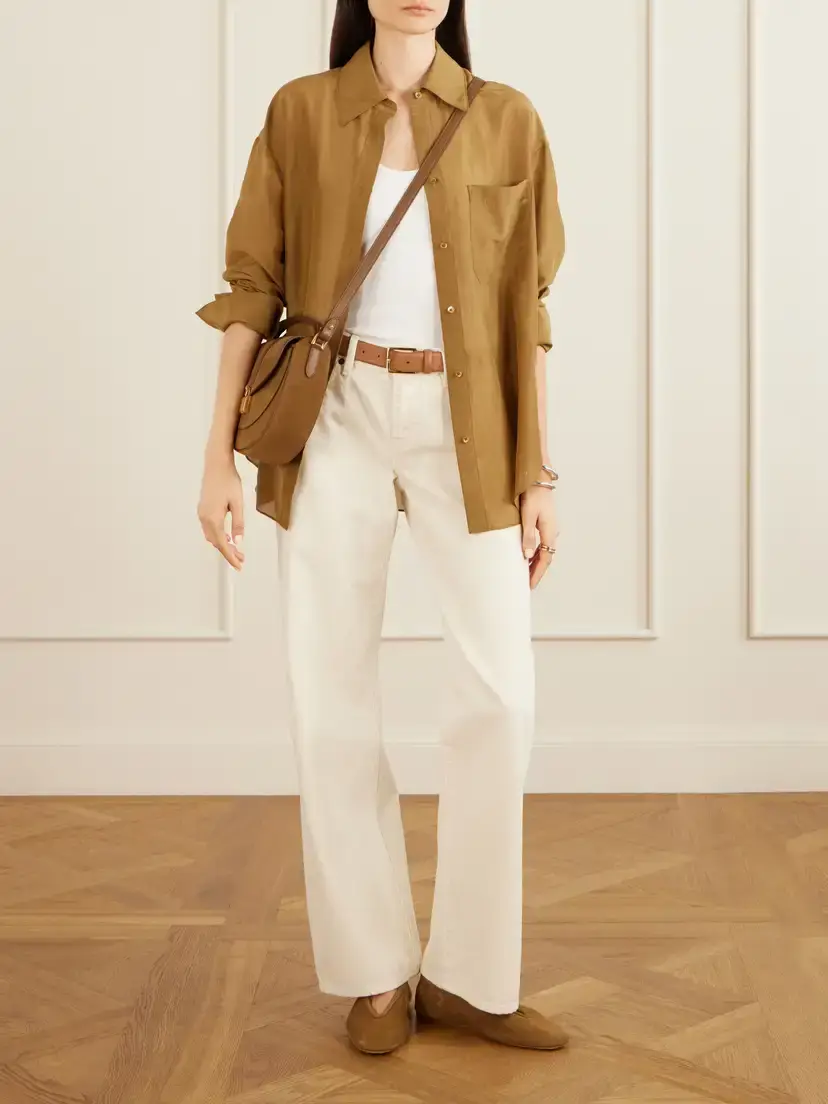 DeMellier The Sienna Saddle Leather-trimmed Suede Shoulder Bag | Thumbnail 3 DeMellier The Sienna Saddle Leather-trimmed Suede Shoulder Bag | Thumbnail 3