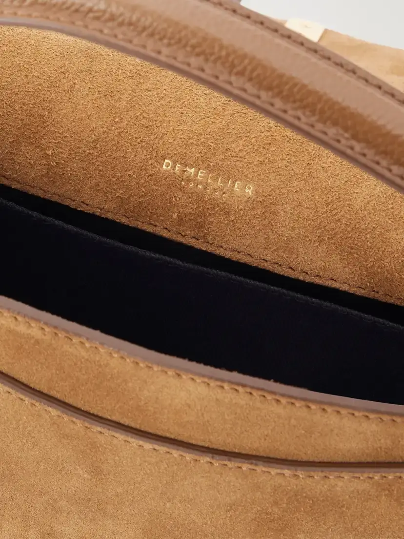 DeMellier The Sienna Saddle Leather-trimmed Suede Shoulder Bag | Thumbnail 6 DeMellier The Sienna Saddle Leather-trimmed Suede Shoulder Bag | Thumbnail 6