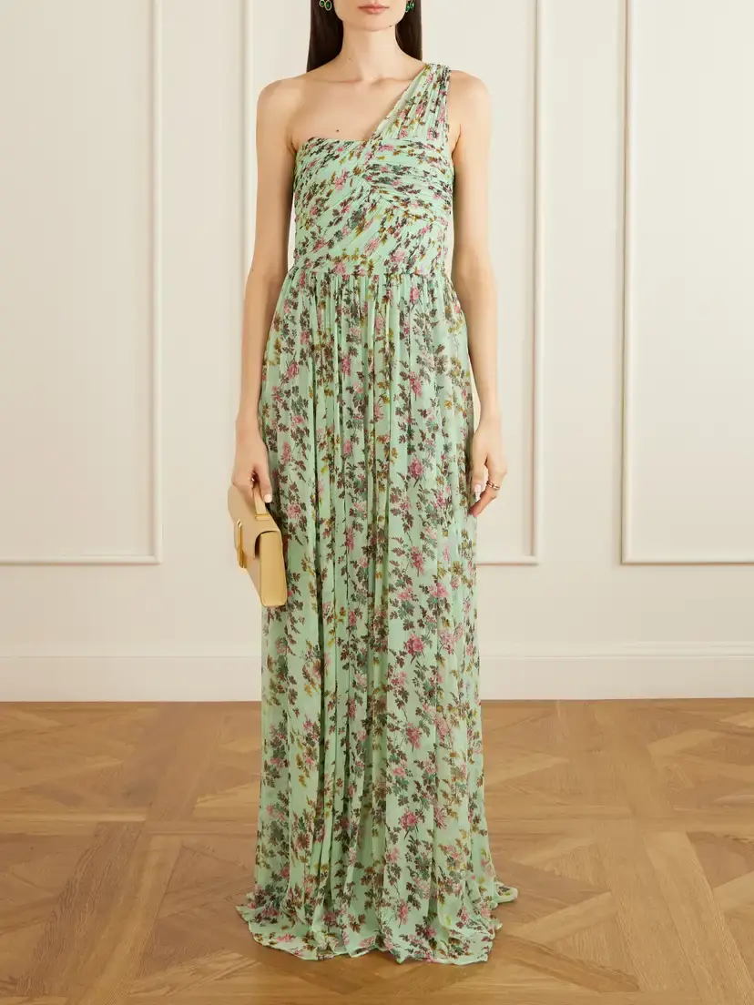 Ulla Johnson Aureline One Shoulder Silk Dress | Thumbnail 2