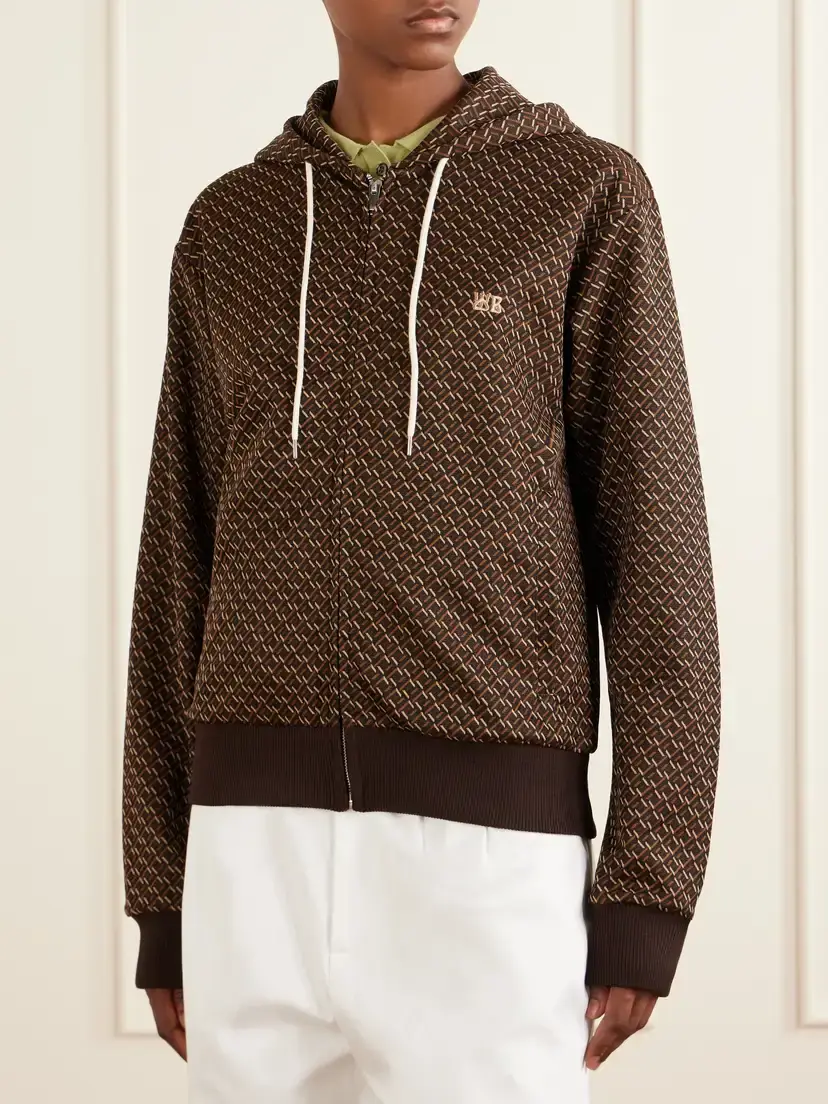 Wales Bonner Logo-embroidered Jacquard-knit Zip-up Hoodie | Thumbnail 3 Wales Bonner Logo-embroidered Jacquard-knit Zip-up Hoodie | Thumbnail 3