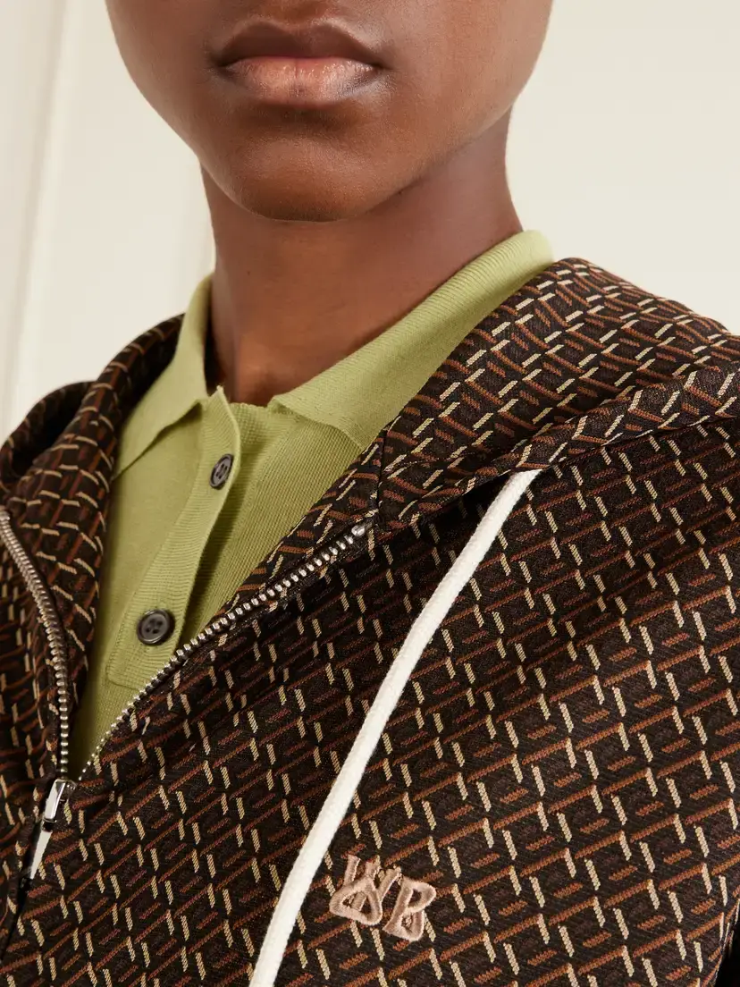 Wales Bonner Logo-embroidered Jacquard-knit Zip-up Hoodie | Thumbnail 5 Wales Bonner Logo-embroidered Jacquard-knit Zip-up Hoodie | Thumbnail 5