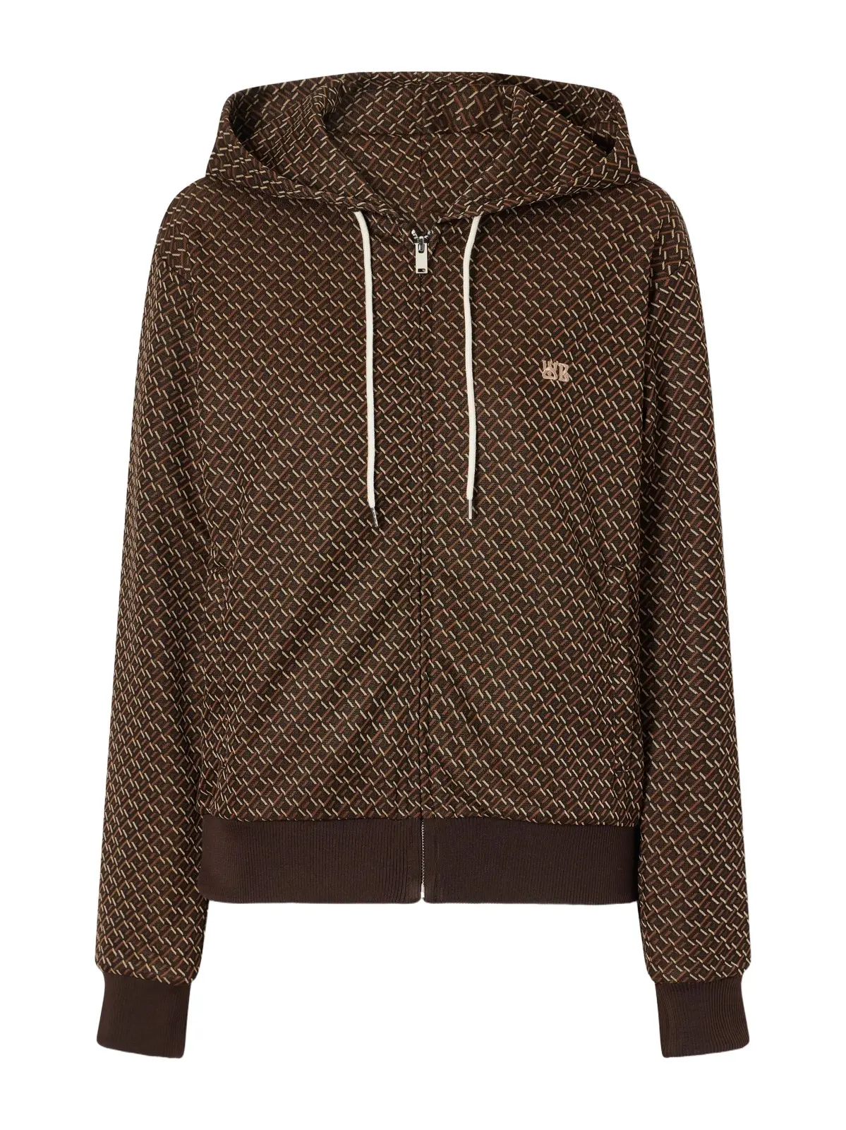 Wales Bonner Logo-embroidered Jacquard-knit Zip-up Hoodie