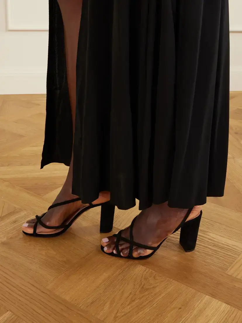 Aquazzura Horizon 85 Strap Suede Leather Sandal | Thumbnail 2