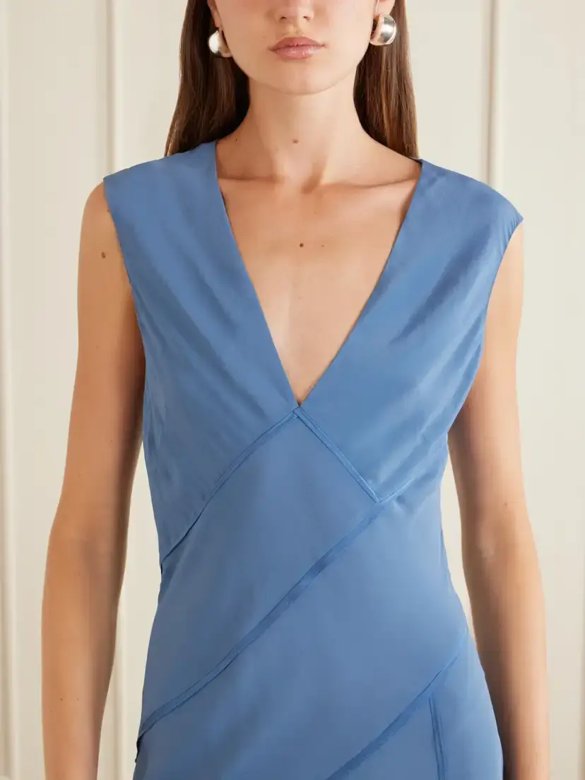 SIR. Elin Paneled Crepe De Chine Gown | Thumbnail 4 SIR. Elin Paneled Crepe De Chine Gown | Thumbnail 4