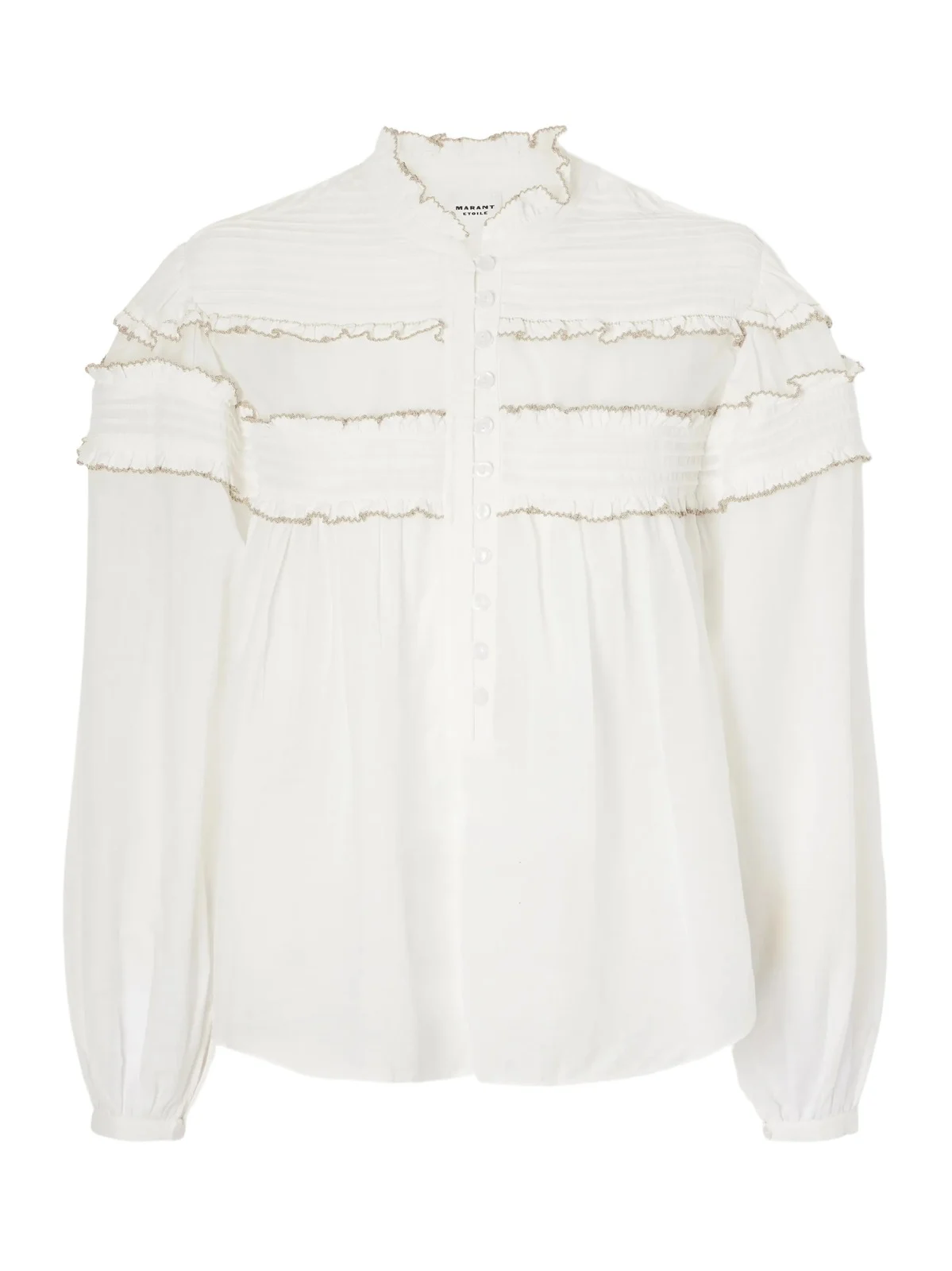 Doane Ruffled Cotton-blend Voile Blouse Doane Ruffled Cotton-blend Voile Blouse