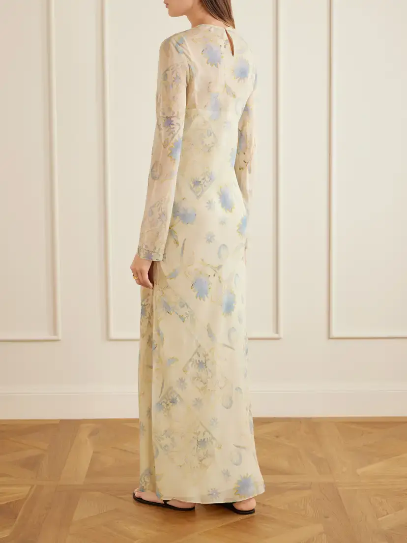 SIR. Cecile Floral-print Georgette Maxi Dress | Thumbnail 3 SIR. Cecile Floral-print Georgette Maxi Dress | Thumbnail 3
