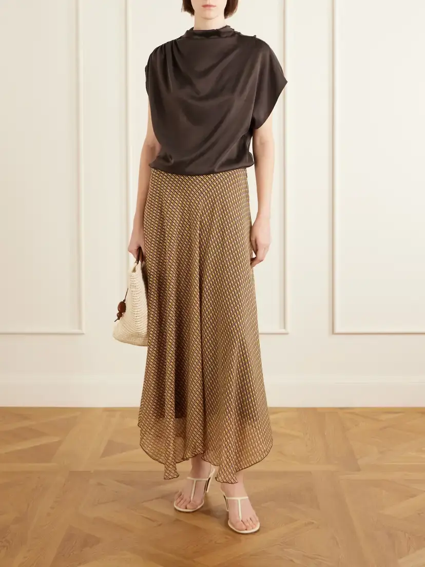 SIR. Cooper Asymmetric Printed Chiffon Maxi Skirt | Thumbnail 2 SIR. Cooper Asymmetric Printed Chiffon Maxi Skirt | Thumbnail 2