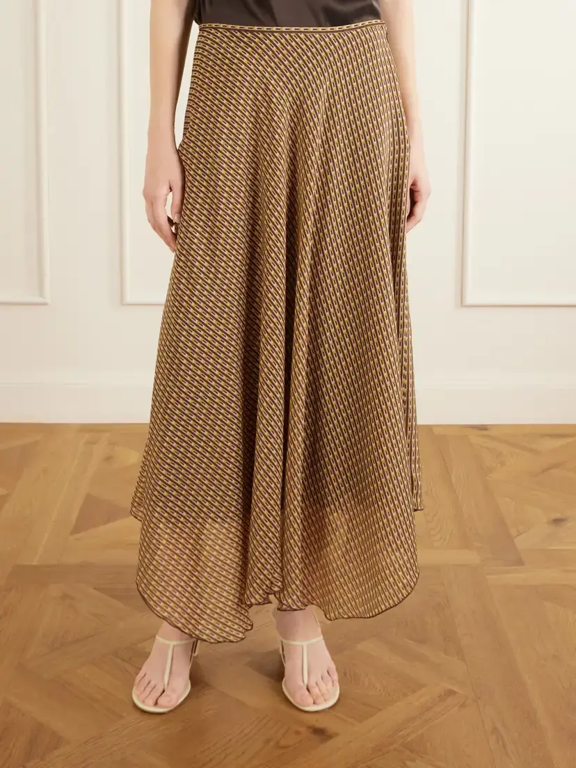 SIR. Cooper Asymmetric Printed Chiffon Maxi Skirt | Thumbnail 3 SIR. Cooper Asymmetric Printed Chiffon Maxi Skirt | Thumbnail 3