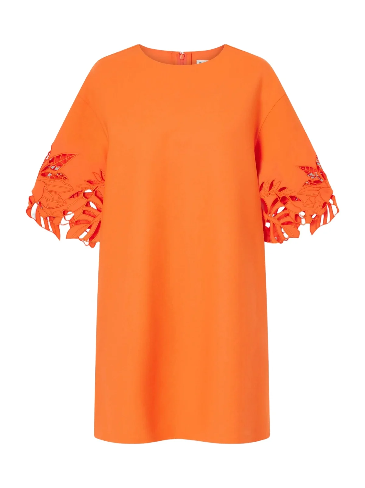 Embroidered Cut-out Wool-blend Mini Dress Embroidered Cut-out Wool-blend Mini Dress