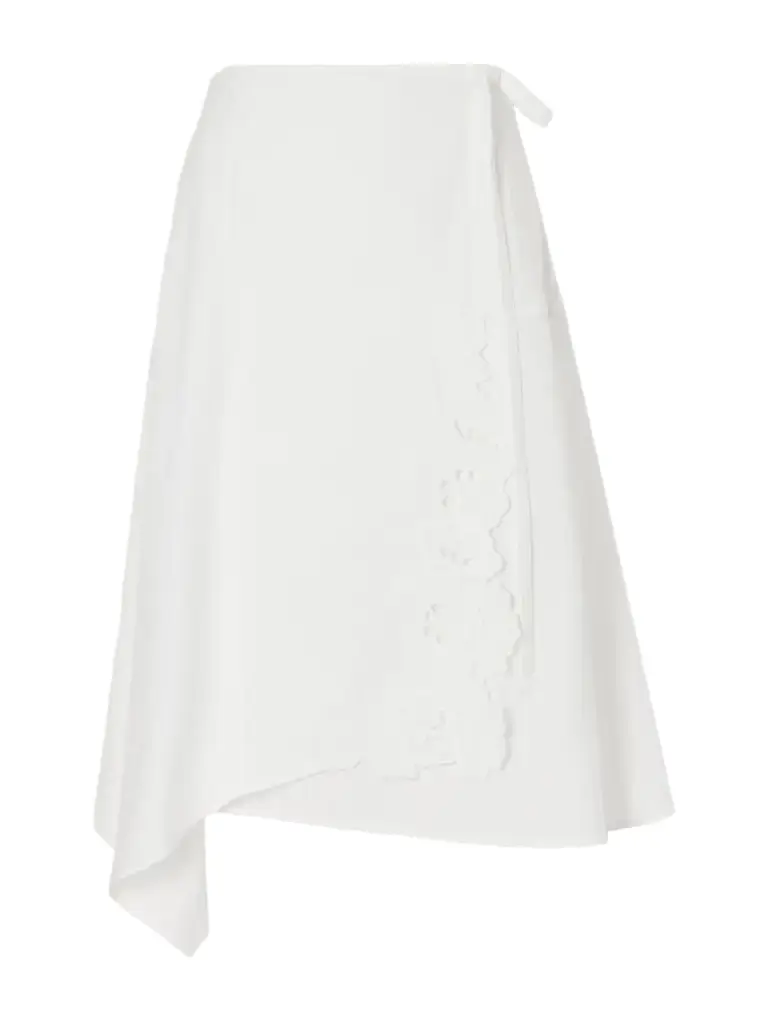 SIR. Klara Broderie Anglaise Cotton Midi Skirt | Image 1 SIR. Klara Broderie Anglaise Cotton Midi Skirt | Image 1