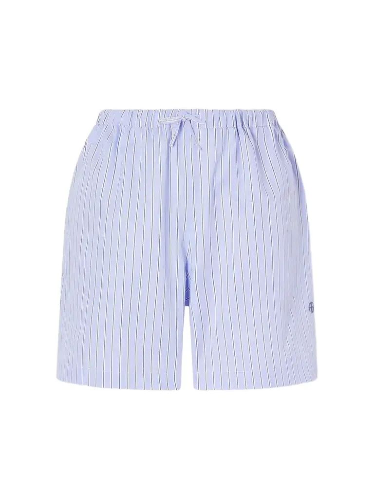 Anine Bing Ramy Striped Cotton Shorts | Image 1 Anine Bing Ramy Striped Cotton Shorts | Image 1