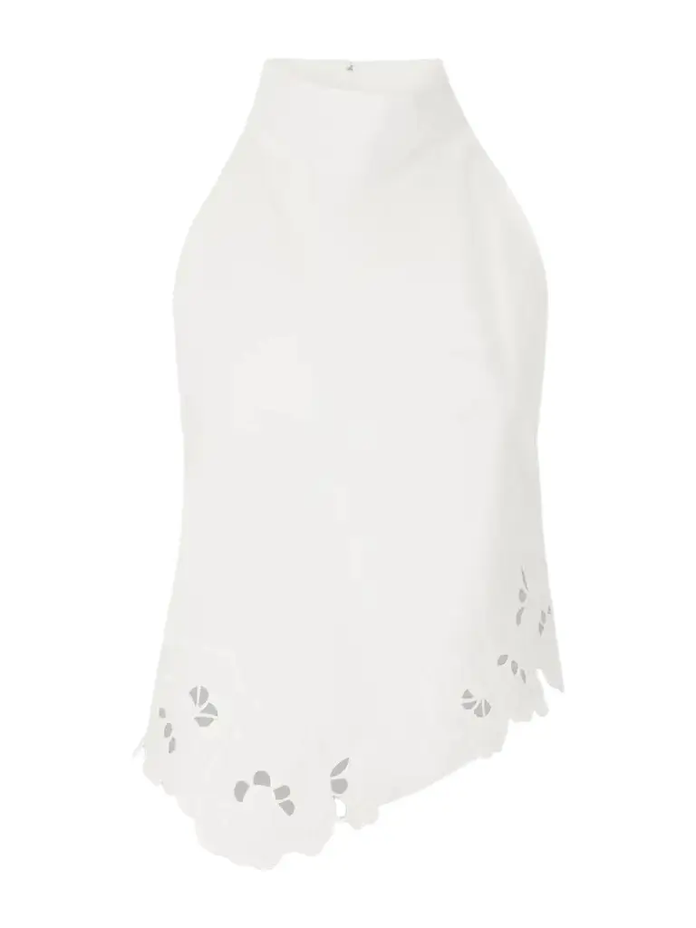 SIR. Klara Broderie Anglaise Cotton Turtleneck Top | Image 1 SIR. Klara Broderie Anglaise Cotton Turtleneck Top | Image 1