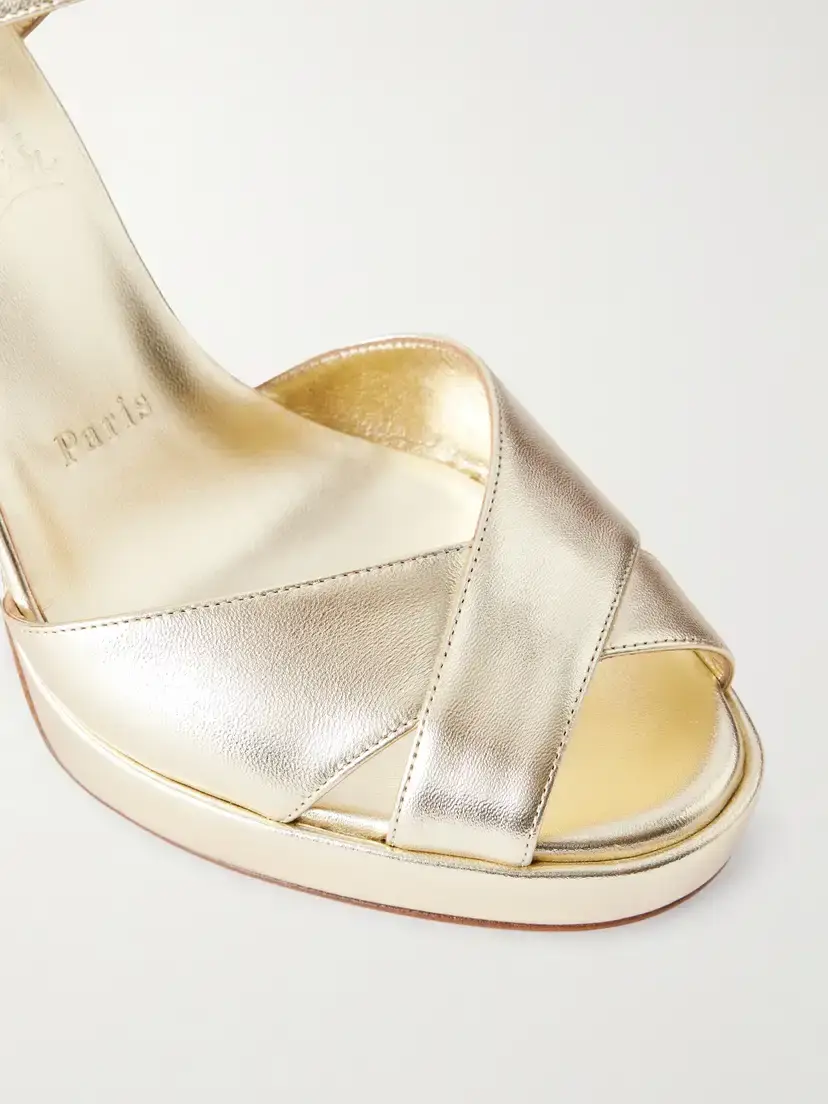 Christian Louboutin Cora 100 Leather Platform Sandals | Thumbnail 5