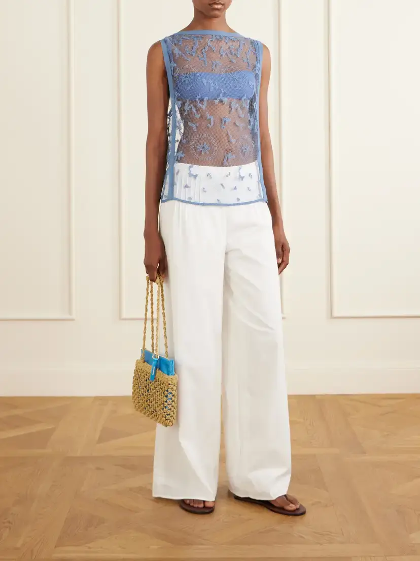 SIR. Leif Embroidered Tulle Top | Thumbnail 2