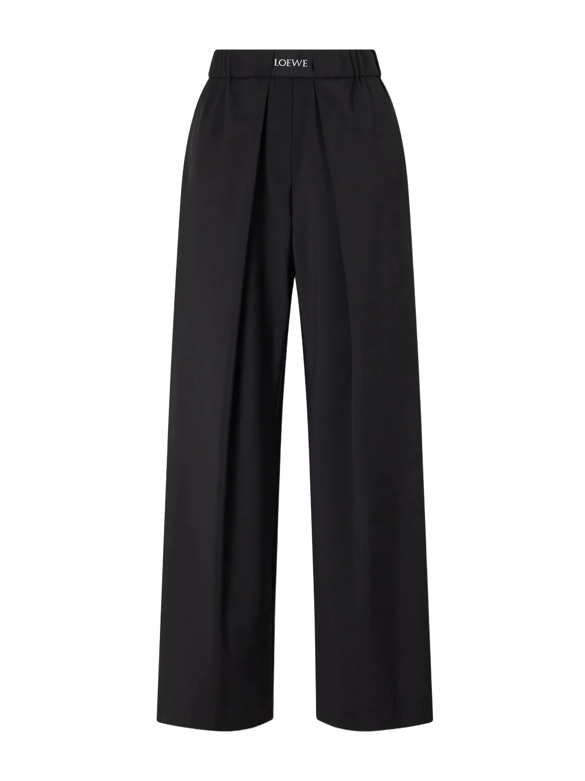 Logo-embroidered Pleated Wool Mid-rise Straight-leg Pants Logo-embroidered Pleated Wool Mid-rise Straight-leg Pants