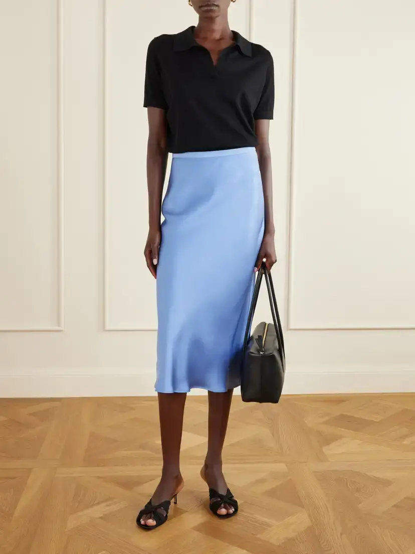 Anine Bing Bar Silk-charmeuse Maxi Skirt | Thumbnail 2 Anine Bing Bar Silk-charmeuse Maxi Skirt | Thumbnail 2