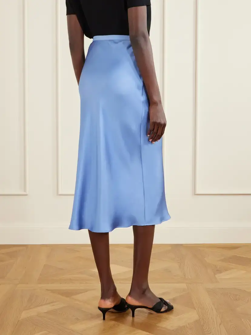 Anine Bing Bar Silk-charmeuse Maxi Skirt | Thumbnail 3 Anine Bing Bar Silk-charmeuse Maxi Skirt | Thumbnail 3