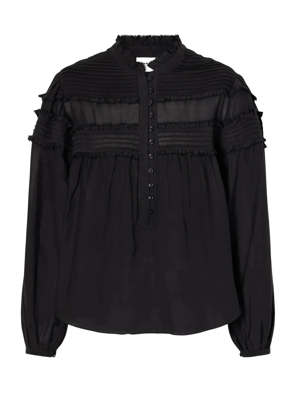 Doane Ruffled Cotton-blend Voile Blouse Doane Ruffled Cotton-blend Voile Blouse