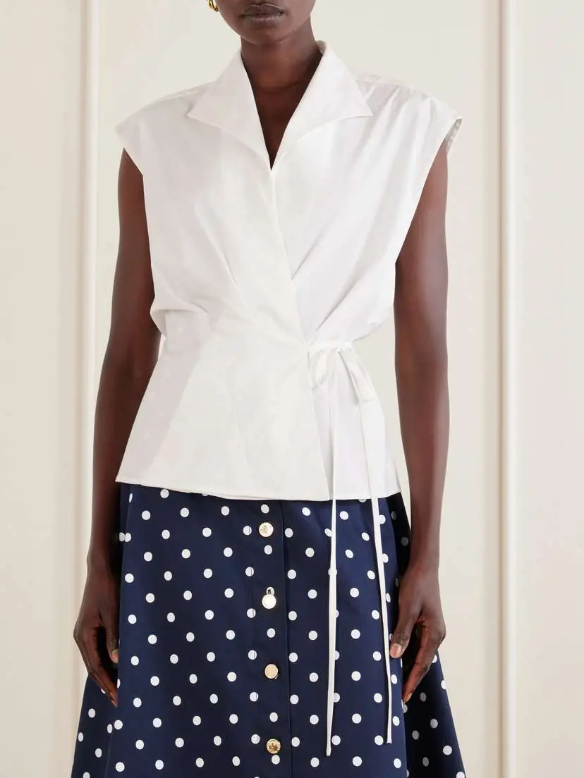 Carolina Herrera Wrap Cotton-blend Shirt | Thumbnail 3 Carolina Herrera Wrap Cotton-blend Shirt | Thumbnail 3