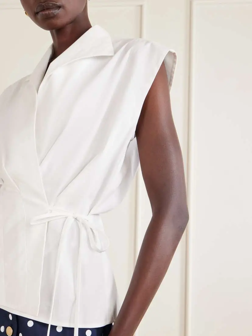 Carolina Herrera Wrap Cotton-blend Shirt | Thumbnail 5 Carolina Herrera Wrap Cotton-blend Shirt | Thumbnail 5