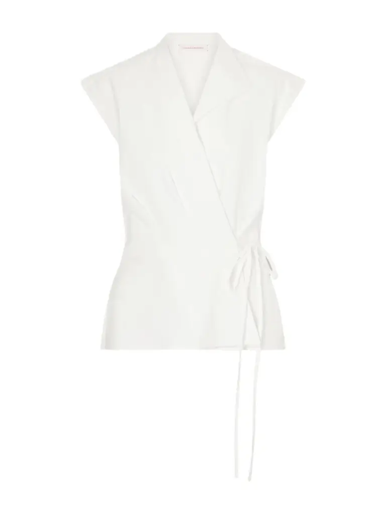 Wrap Cotton-blend Shirt