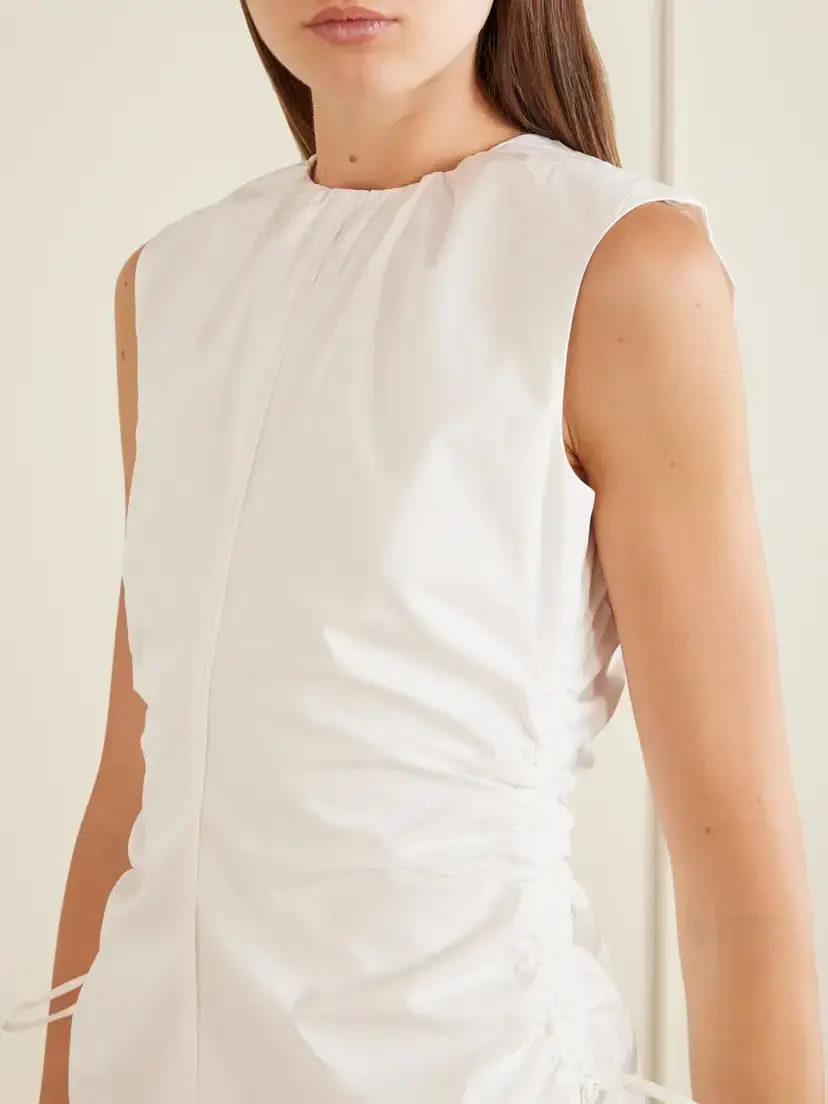 SIR. Klara Ruched Broderie Anglaise Cotton Mini Dress | Thumbnail 4