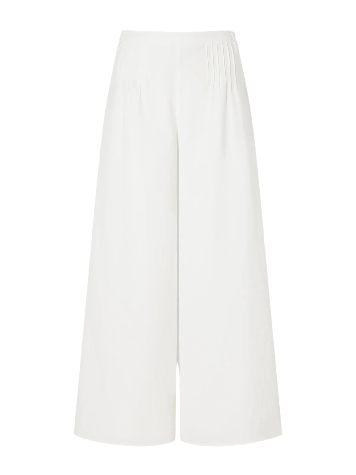 Beatrice Pintucked Cotton Wide-leg Pants