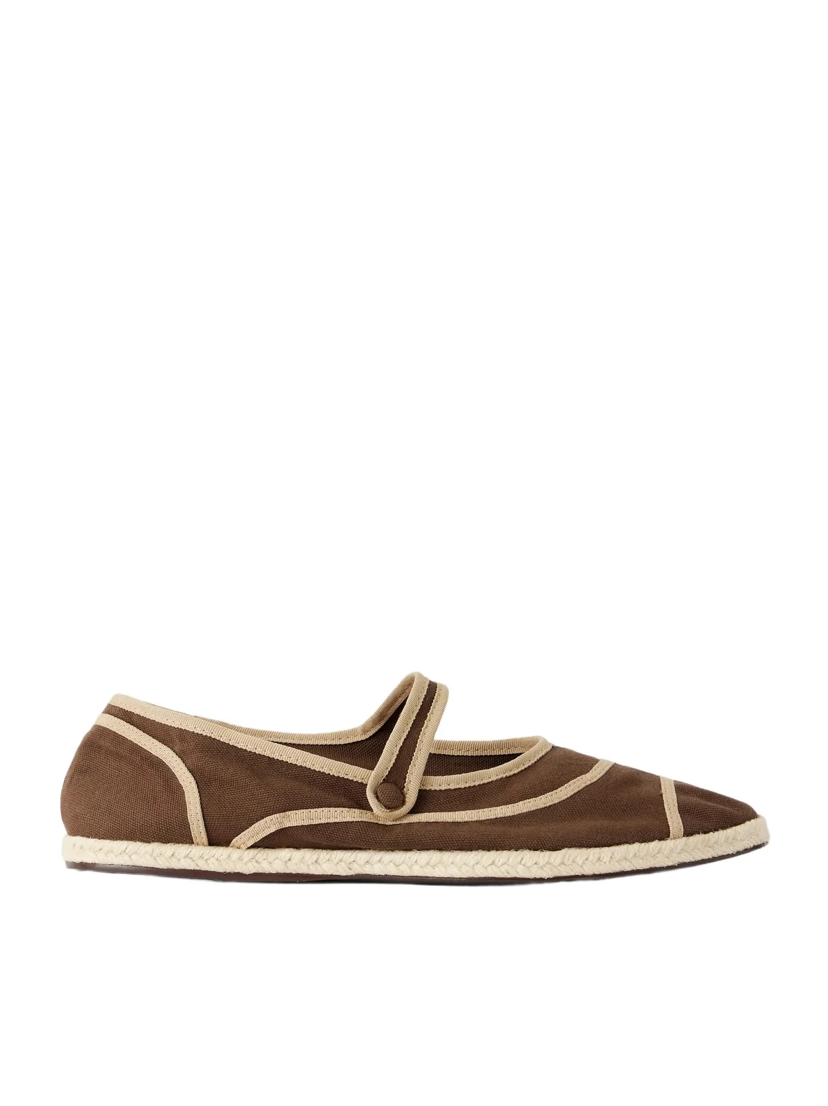 Staud Nora Canvas Espadrille Mary Jane Flats