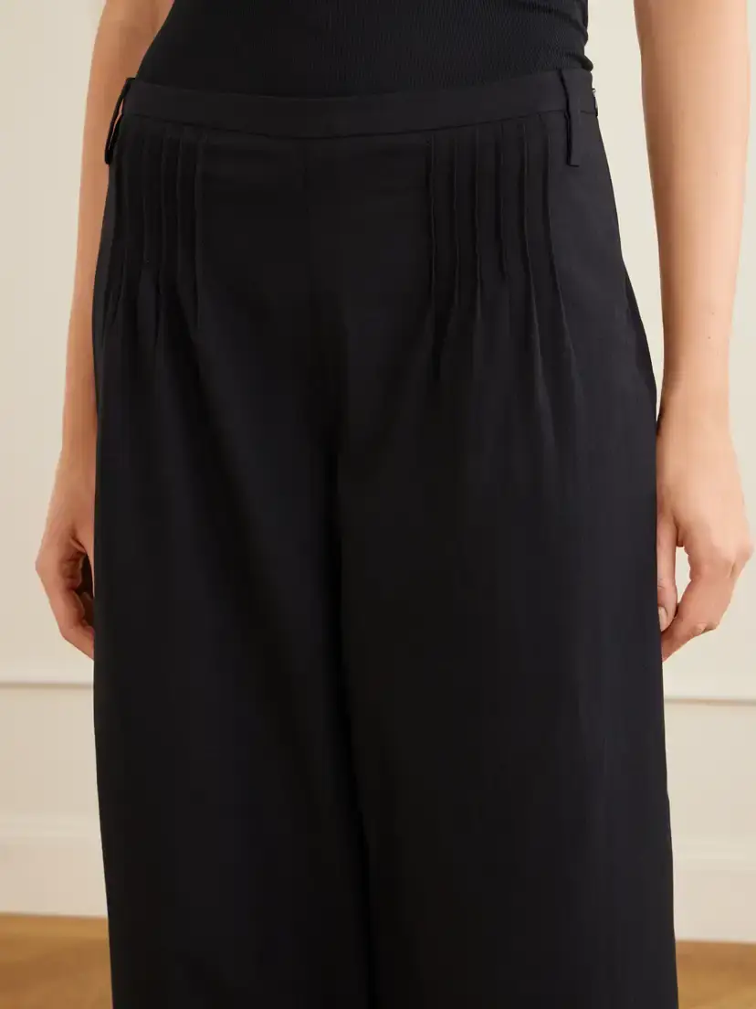 SIR. Beatrice Pintucked Cotton Wide-leg Pants | Thumbnail 5 SIR. Beatrice Pintucked Cotton Wide-leg Pants | Thumbnail 5