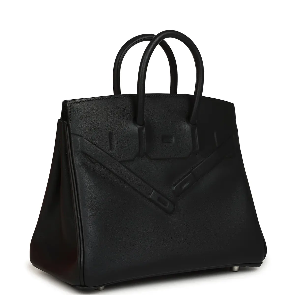 HERMÈS Hermes Birkin 25 Shadow Black Swift Palladium Hardware | Thumbnail 2