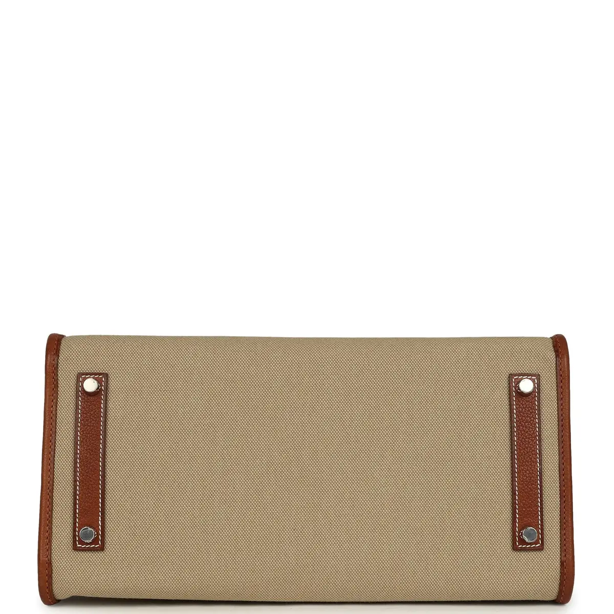 HERMÈS Hermes Birkin 35 A L'Envers Ficelle-Ecru H Dyed Canvas and Fauve Barenia Faubourg Palladium Hardware | Thumbnail 6 HERMÈS Hermes Birkin 35 A L'Envers Ficelle-Ecru H Dyed Canvas and Fauve Barenia Faubourg Palladium Hardware | Thumbnail 6