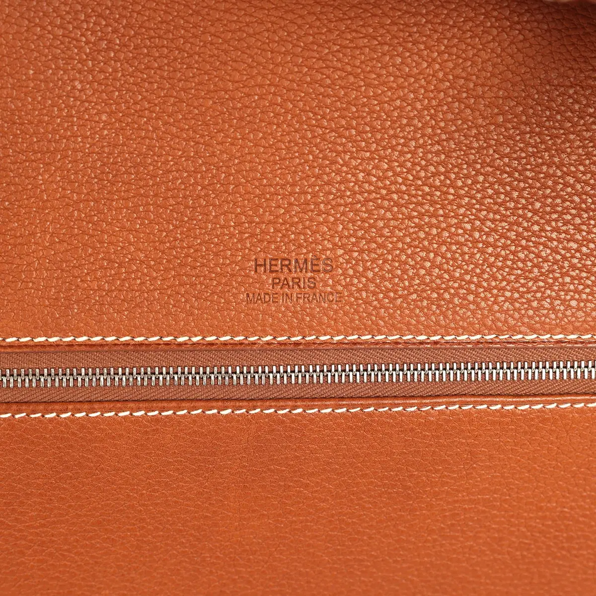 HERMÈS Hermes Birkin 35 A L'Envers Ficelle-Ecru H Dyed Canvas and Fauve Barenia Faubourg Palladium Hardware | Thumbnail 9 HERMÈS Hermes Birkin 35 A L'Envers Ficelle-Ecru H Dyed Canvas and Fauve Barenia Faubourg Palladium Hardware | Thumbnail 9