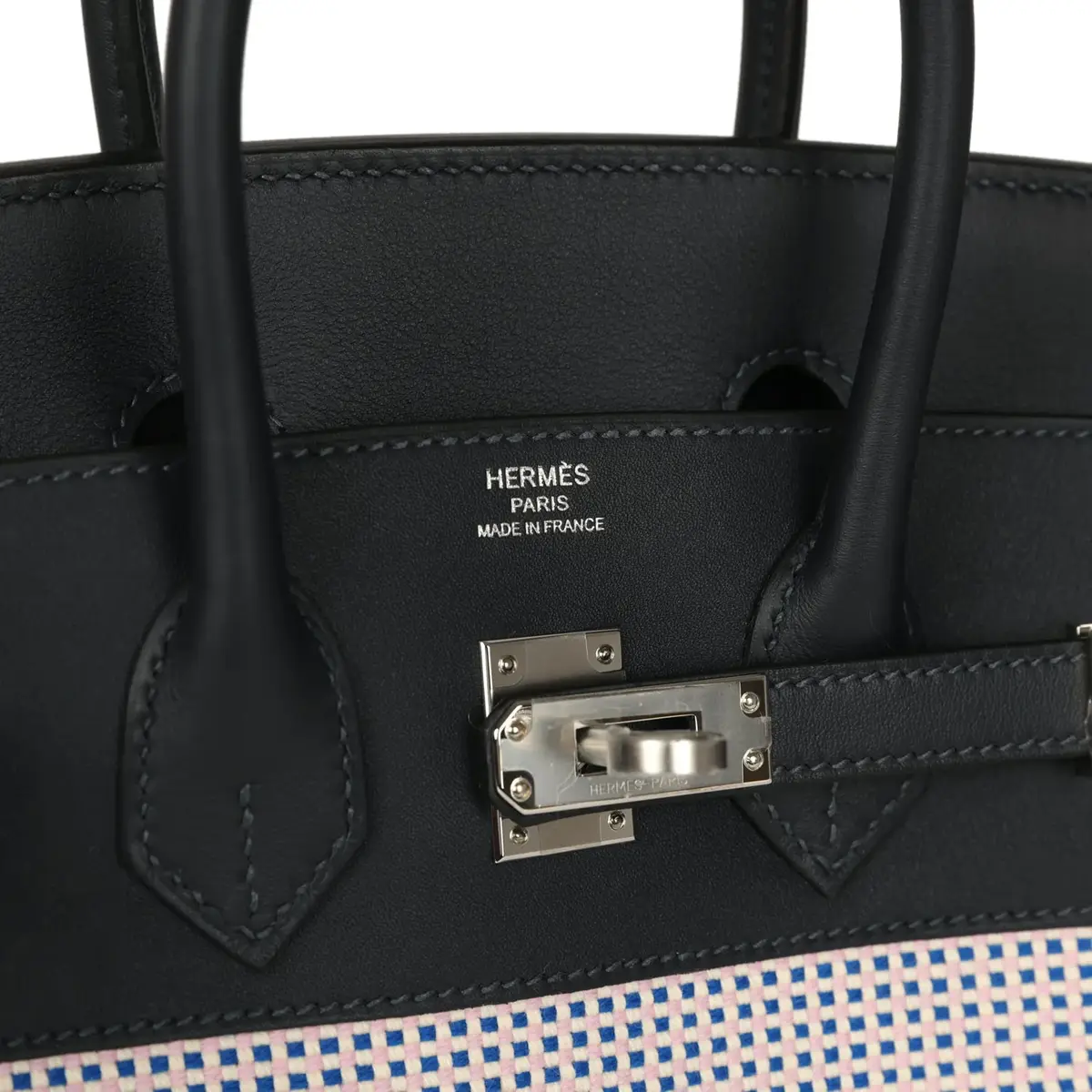 HERMÈS Hermes Birkin Quadrille 25 Caban Swift and Toile Palladium Hardware | Thumbnail 7 HERMÈS Hermes Birkin Quadrille 25 Caban Swift and Toile Palladium Hardware | Thumbnail 7