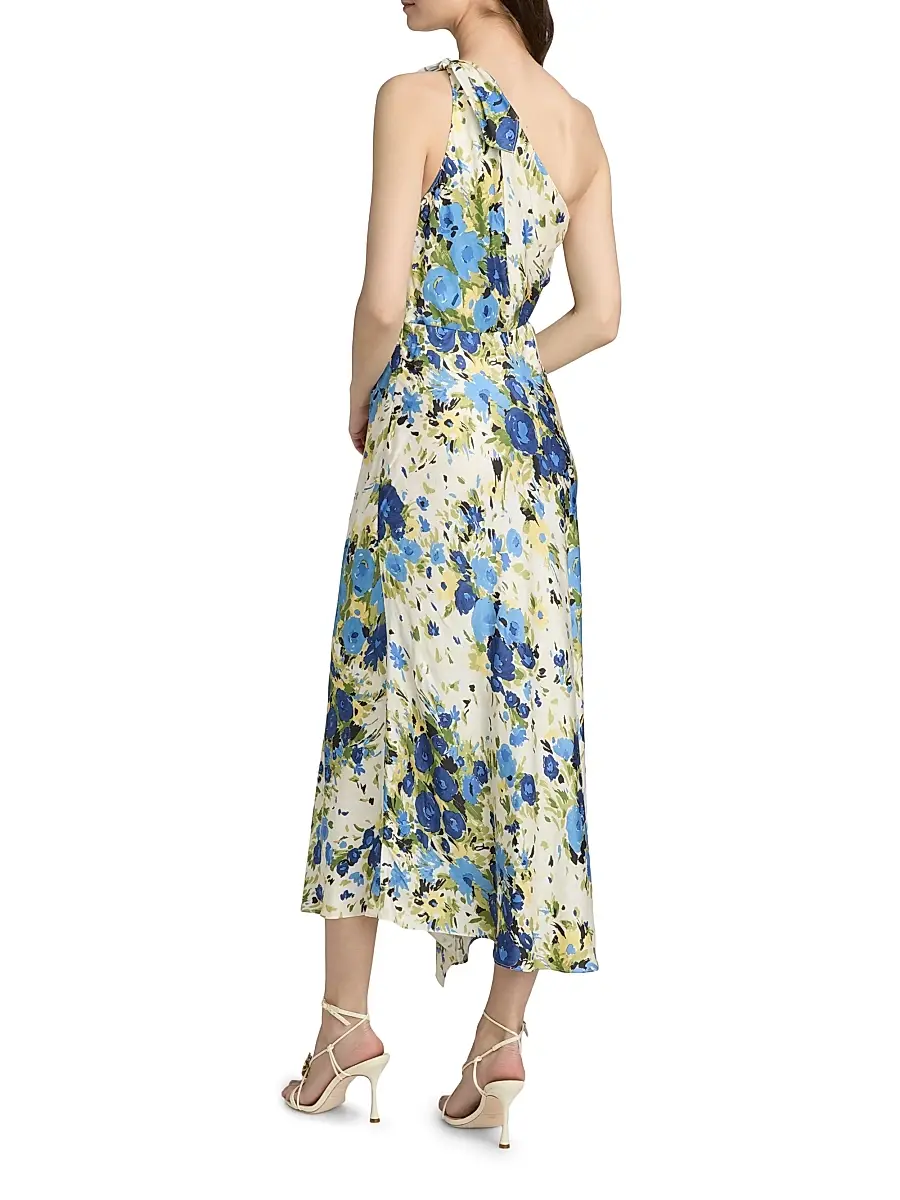 A.L.C. A. L.C. Women's Eliana Floral One-Shoulder Midi-Dress | Thumbnail 5 A.L.C. A. L.C. Women's Eliana Floral One-Shoulder Midi-Dress | Thumbnail 5