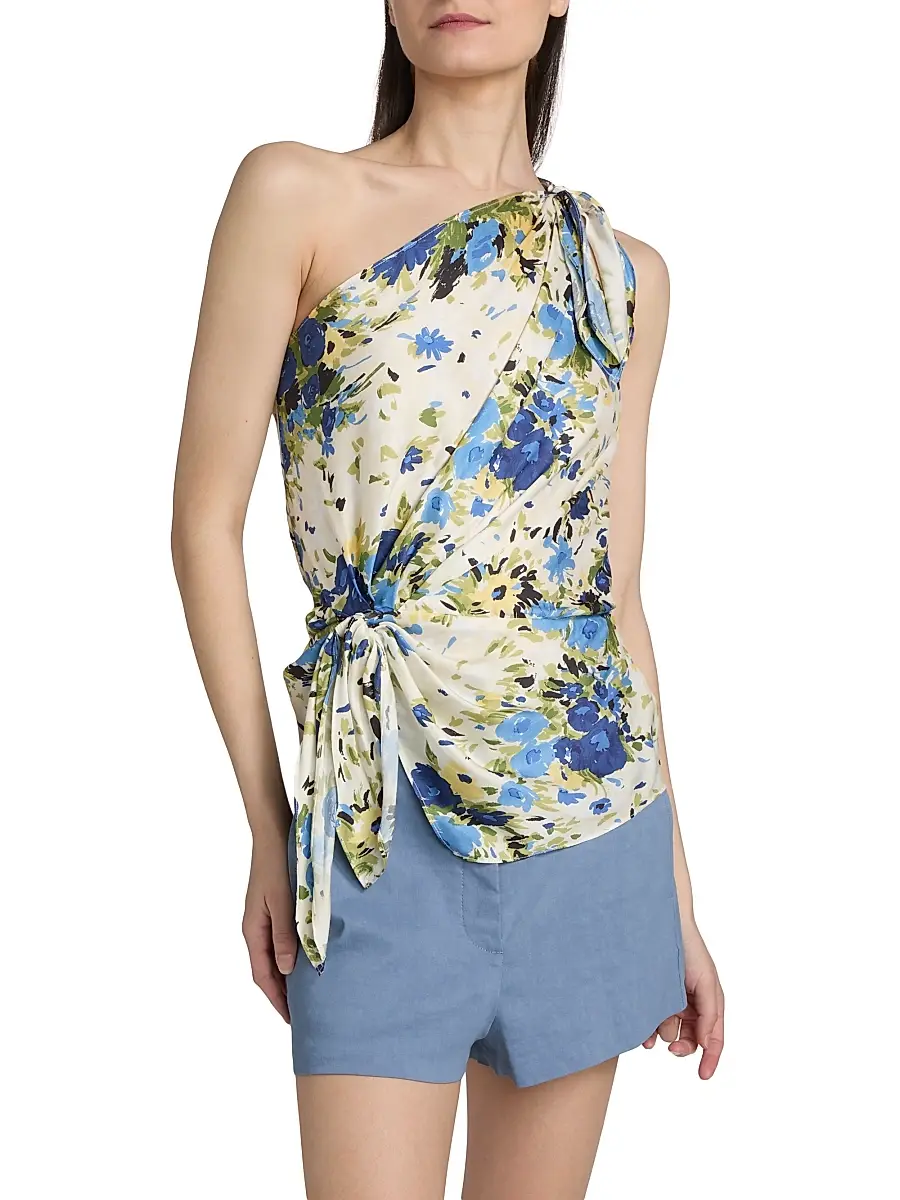A.L.C. A. L.C. Women's Eliana Floral Tie-Detail Top | Thumbnail 3 A.L.C. A. L.C. Women's Eliana Floral Tie-Detail Top | Thumbnail 3