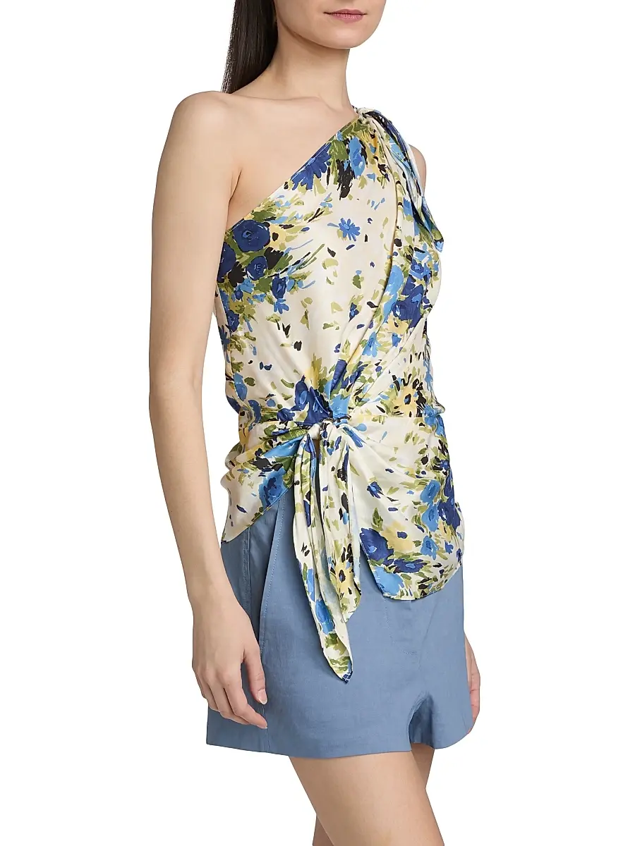 A.L.C. A. L.C. Women's Eliana Floral Tie-Detail Top | Thumbnail 4 A.L.C. A. L.C. Women's Eliana Floral Tie-Detail Top | Thumbnail 4