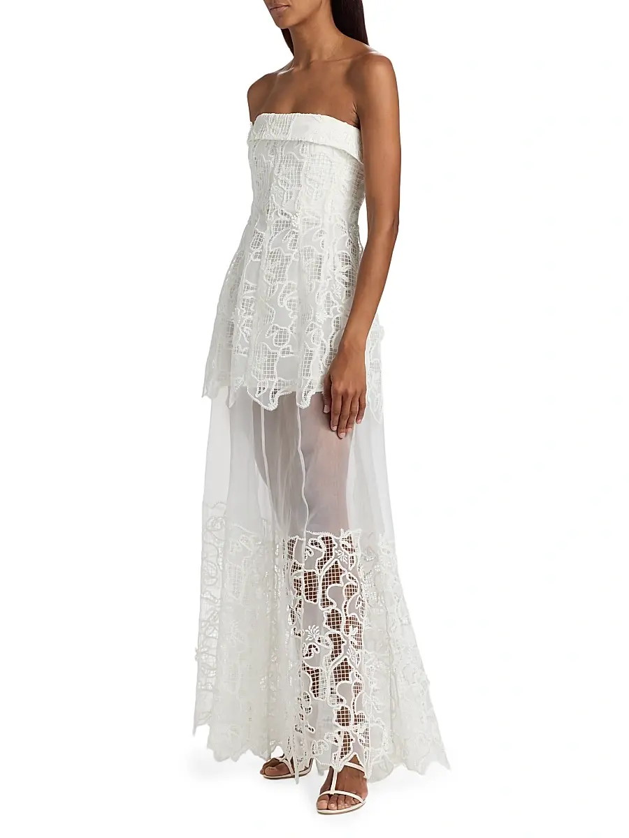 Simkhai Women's Rennis Lace Bustier Gown | Thumbnail 4 Simkhai Women's Rennis Lace Bustier Gown | Thumbnail 4