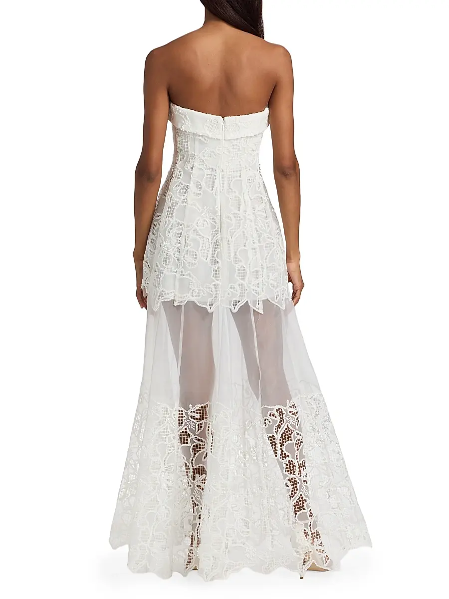 Simkhai Women's Rennis Lace Bustier Gown | Thumbnail 5 Simkhai Women's Rennis Lace Bustier Gown | Thumbnail 5