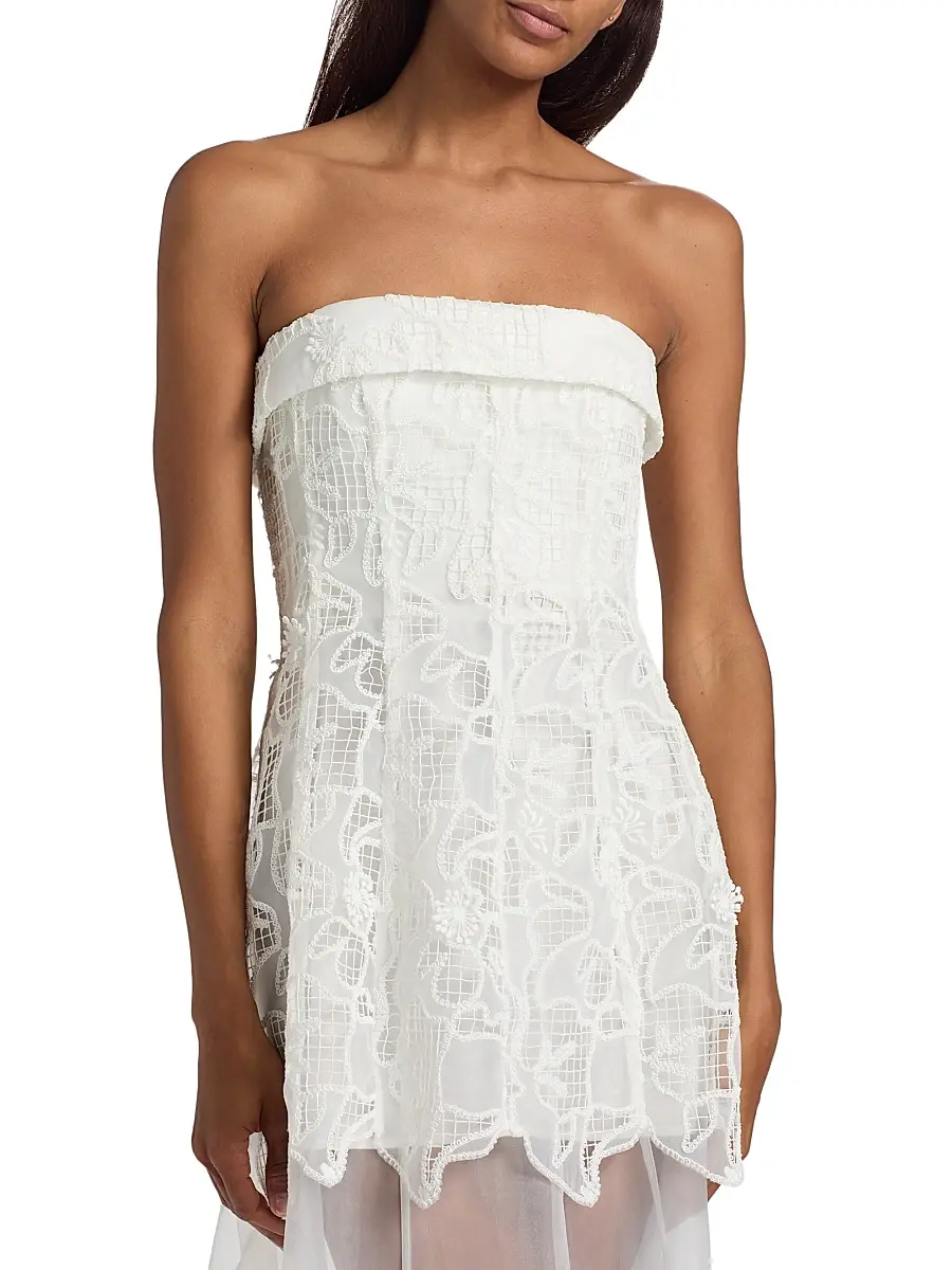 Simkhai Women's Rennis Lace Bustier Gown | Thumbnail 6 Simkhai Women's Rennis Lace Bustier Gown | Thumbnail 6