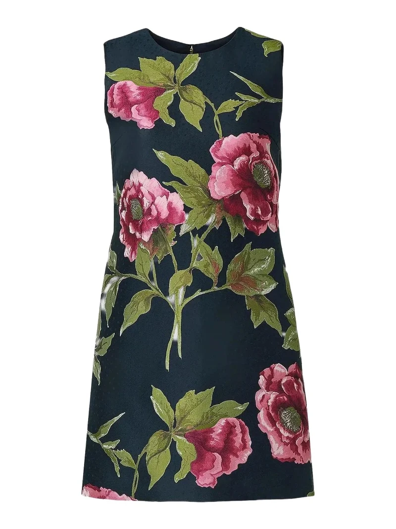 Women's Floral Sleeveless Shift Minidress