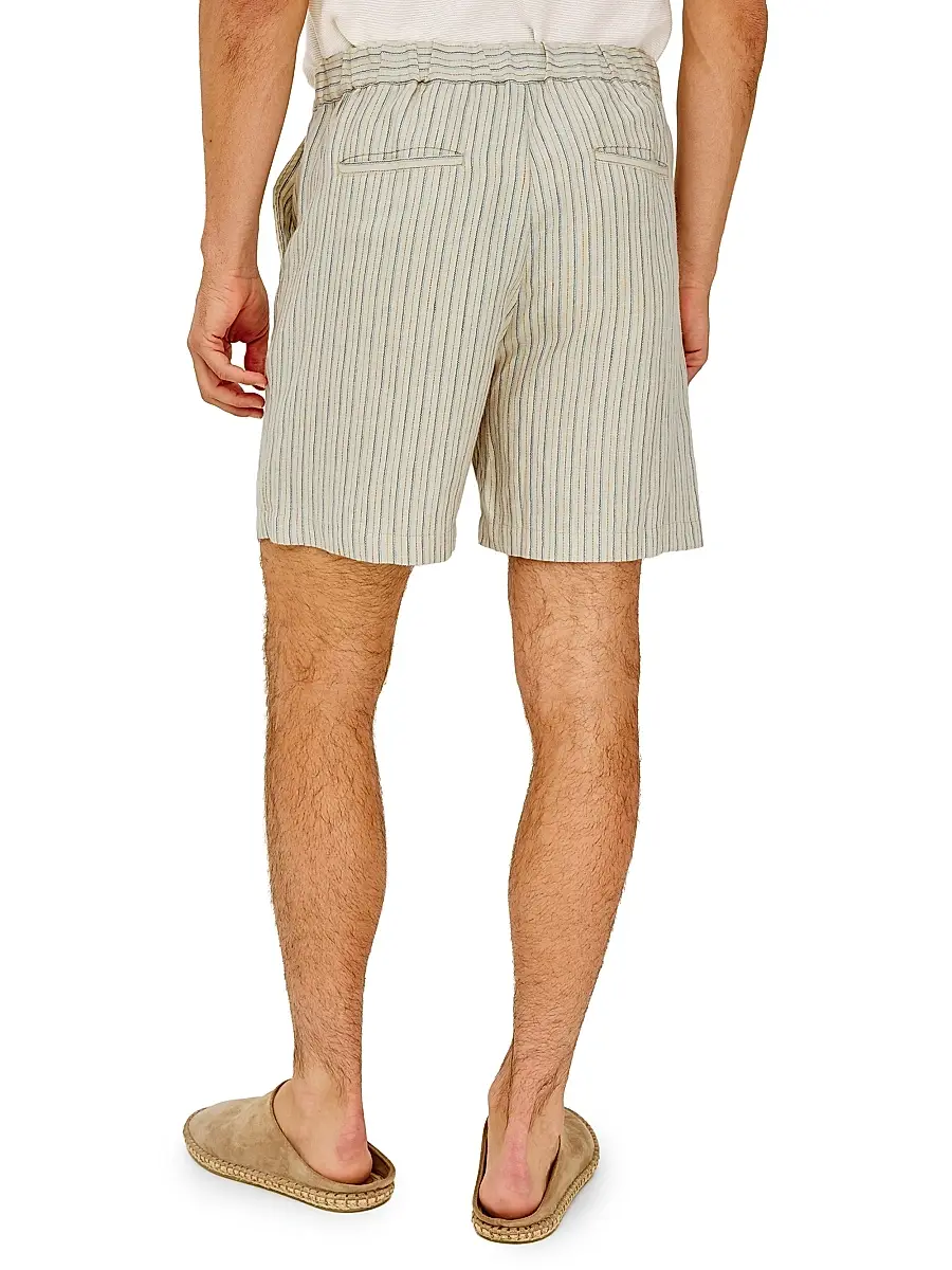 RAILS Men's Wilson Striped Linen-Cotton Shorts | Thumbnail 5