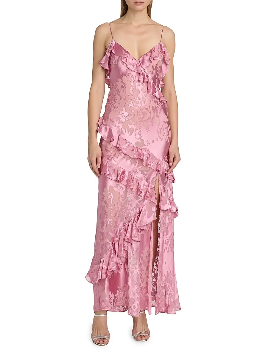 LoveShackFancy Women's Dean Floral Ruffled Maxi Dress | Thumbnail 3 LoveShackFancy Women's Dean Floral Ruffled Maxi Dress | Thumbnail 3
