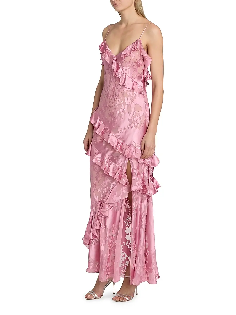 LoveShackFancy Women's Dean Floral Ruffled Maxi Dress | Thumbnail 4 LoveShackFancy Women's Dean Floral Ruffled Maxi Dress | Thumbnail 4
